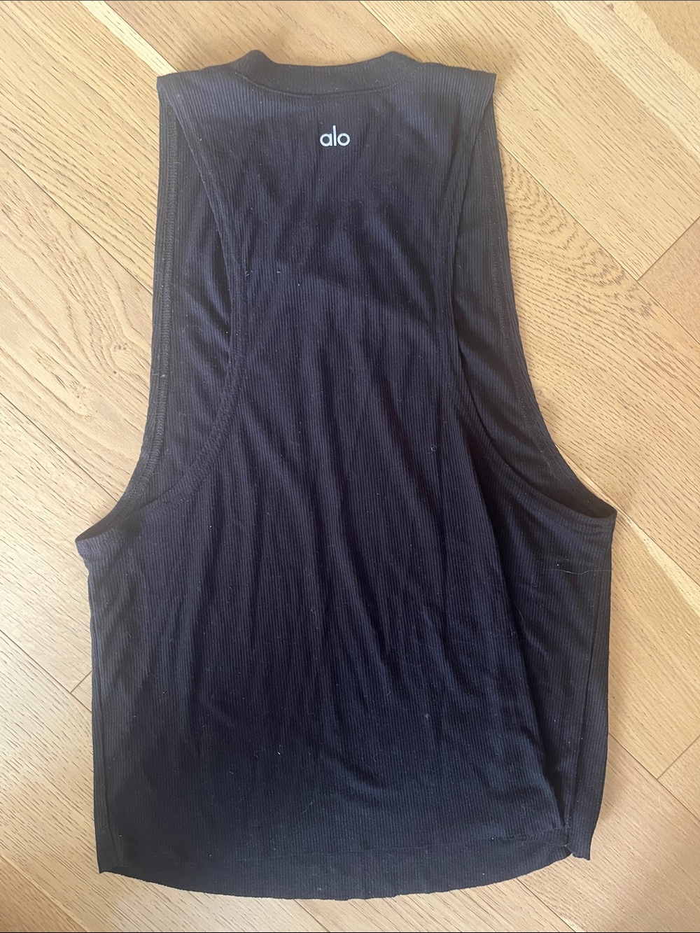 ALO Yoga Black Ribbed Muscle Tank